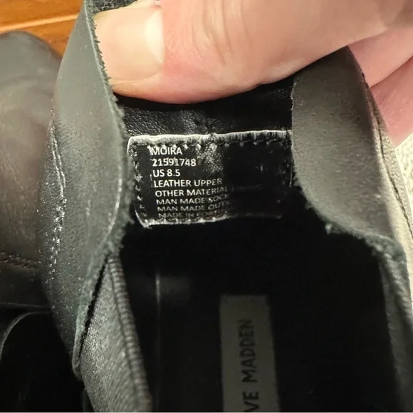 STEVE MADDEN Moira Lug Sole Leather Boots - Picture 8 of 8
